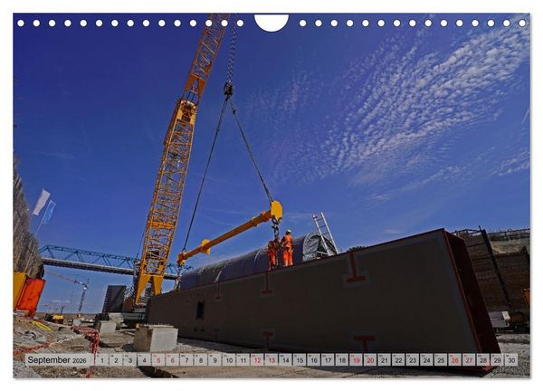 Produktbild: Die Saalequerung Salzm&uuml;nde &ndash; Br&uuml;ckenbau der A143 (Wandkalender 2026 DIN A4 quer), CALVENDO Monatskalender
