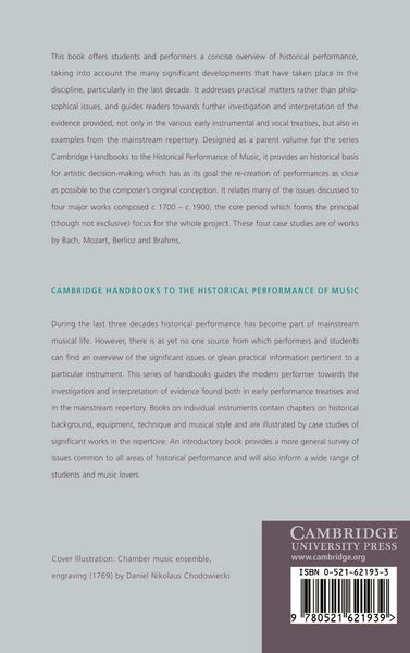 Produktbild: The Historical Performance of Music