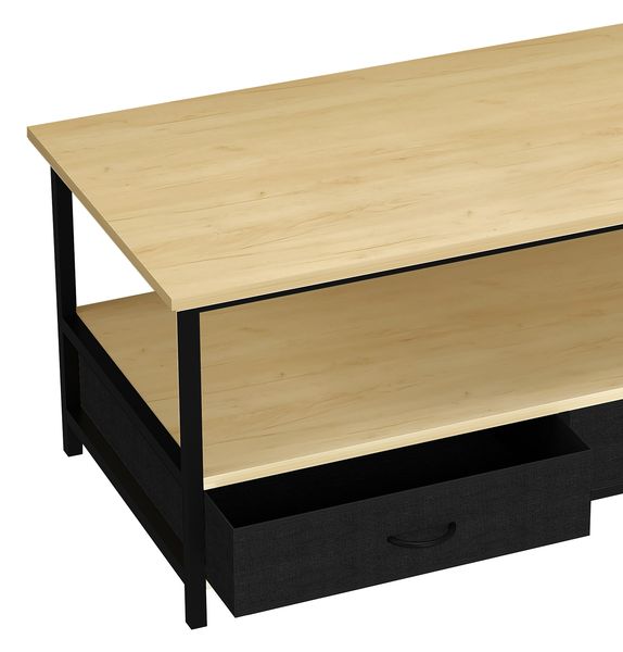 Produktbild: Metall Holz Schublade Sofatisch Couchtisch Flonila