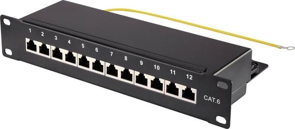 Produktbild: Renkforce Netzwerk-Patchpanel 254mm (10\") CAT 6 1 HE Best&uuml;ckt