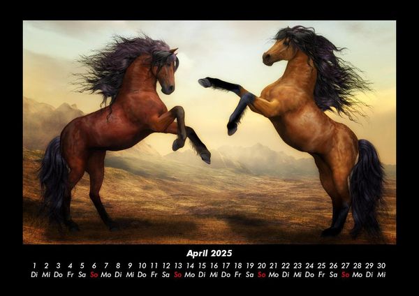 Produktbild: Pferde Kalender 2025 Fotokalender DIN A3
