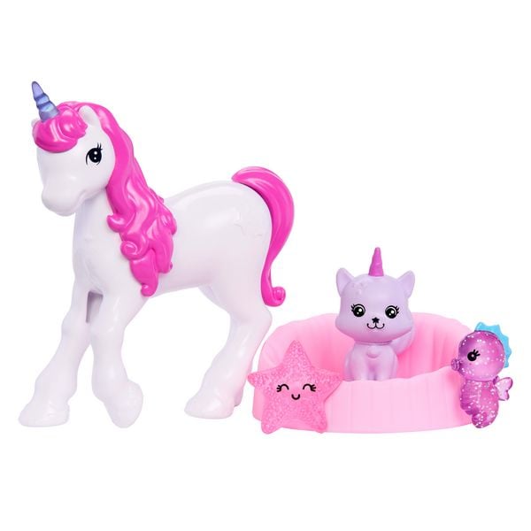 Produktbild: Barbie-Adventskalender mit Modepuppe und 24 Überraschungs-Accessoires mit Einhorn und Tieren