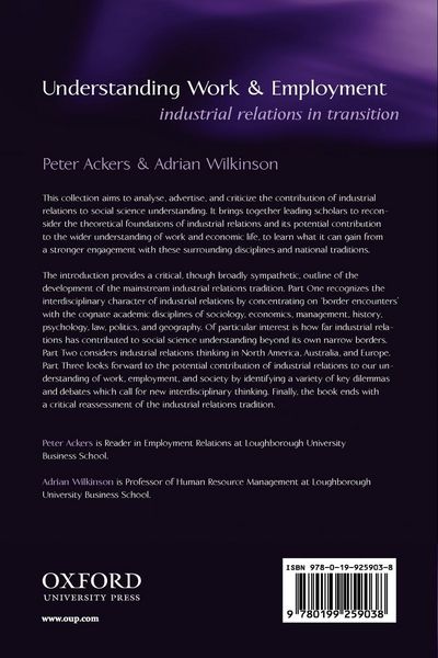 Produktbild: Understanding Work and Employment