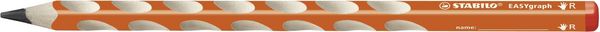 Produktbild: STABILO Ergonomischer Dreikant-Bleistift f&uuml;r Rechtsh&auml;nder -   EASYgraph in orange - Einzelstift - H&auml;rtegrad HB