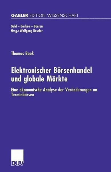 Produktbild: Elektronischer B&ouml;rsenhandel und globale M&auml;rkte