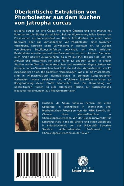 Produktbild: &Uuml;berkritische Extraktion von Phorbolester aus dem Kuchen von Jatropha curcas