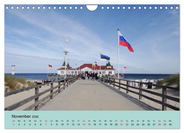 Produktbild: Ostsee von Heringsdorf bis Hiddensee (Wandkalender 2026 DIN A4 quer), CALVENDO Monatskalender