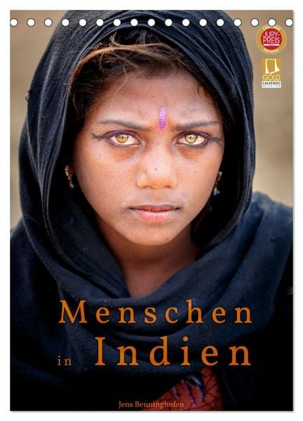Produktbild: Menschen in Indien (Tischkalender 2026 DIN A5 hoch), CALVENDO Monatskalender