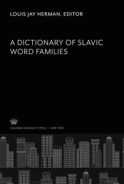 Produktbild: A Dictionary of Slavic Word Families