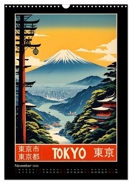 Produktbild: City Travel Poster - nostalgische St&auml;dtereise um die Welt (Wandkalender 2026 DIN A3 hoch), CALVENDO Monatskalender