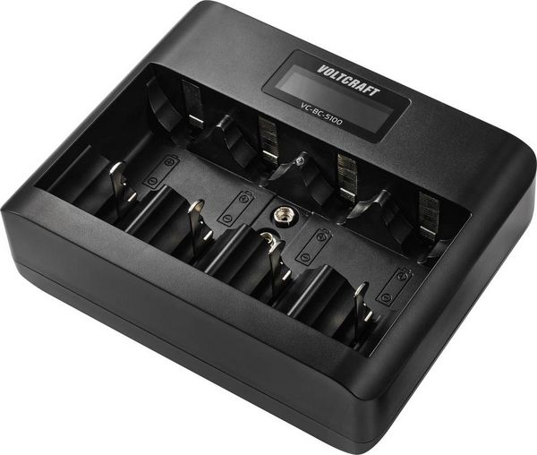 VOLTCRAFT VC-BC-5100 Rundzellen-Ladegerät NiMH, LiIon Mignon (AA), Micro (AAA), Baby , Mono (D), 9 V Block