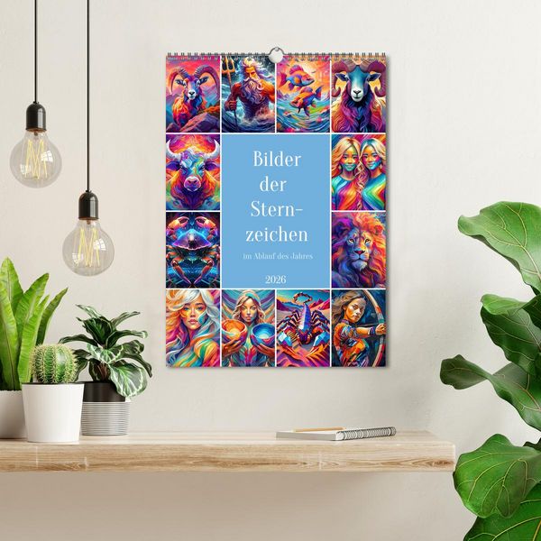 Produktbild: Bilder der Sternzeichen im Ablauf des Jahres (Wandkalender 2026 DIN A3 hoch), CALVENDO Monatskalender