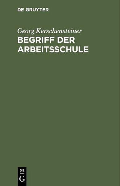 Produktbild: Begriff der Arbeitsschule