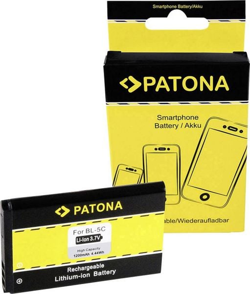 Produktbild: Patona BL-5C 6600/3100/7610/6230 Kamera-Akku ersetzt Original-Akku (Kamera) BL-5CA, BL-5CB, BL-5C, HX-N3650A, HXE-W01