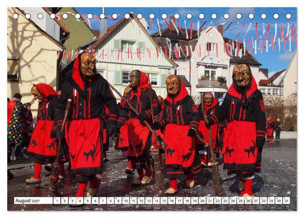 Produktbild: Fasnet in Oberschwaben und auf der Alb (Tischkalender 2027 DIN A5 quer), CALVENDO Monatskalender
