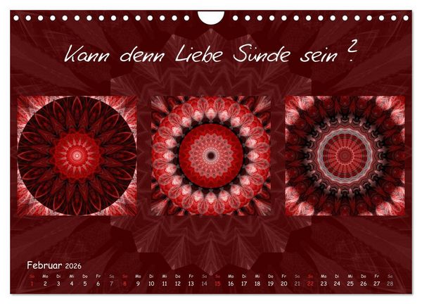 Produktbild: Mandala Trilogien (Wandkalender 2026 DIN A4 quer), CALVENDO Monatskalender