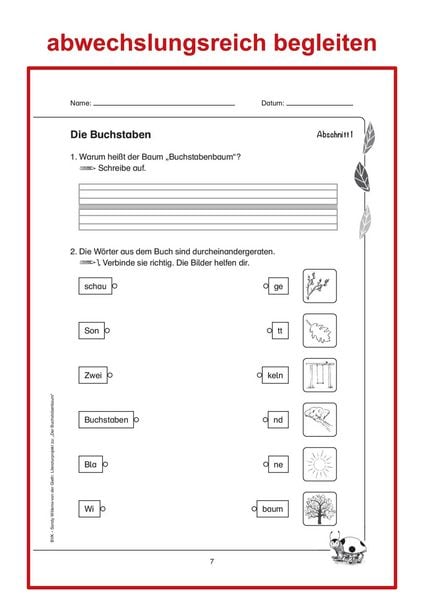 Produktbild: Literaturprojekt zu Der Buchstabenbaum