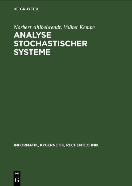 Produktbild: Analyse stochastischer Systeme
