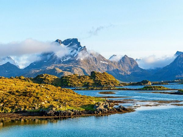 Produktbild: CALVENDO Puzzle Fjord-Landschaft, Lofoten | 1000 Teile Lege-Gr&ouml;&szlig;e 64x48cm Foto-Puzzle f&uuml;r gl&uuml;ckliche Stunden