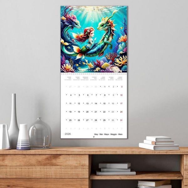 Produktbild: Aventures de sir&egrave;nes (Calendrier mural carr&eacute; 2026 30x30 cm) Calendrier double avec une page pour vos prises de notes