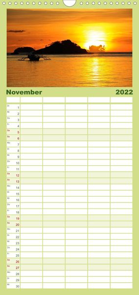 Produktbild: Familienplaner Malapascua Island Philippinen (Wandkalender 2022 , 21 cm x 45 cm, hoch)