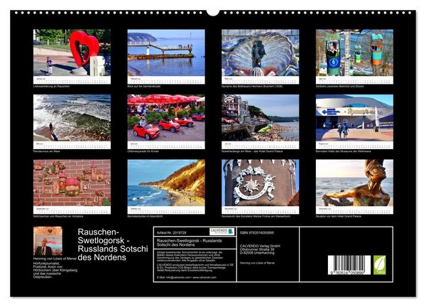 Produktbild: Rauschen-Swetlogorsk - Russlands Sotschi des Nordens (hochwertiger Premium Wandkalender 2026 DIN A2 quer), Kunstdruck in Hochglanz
