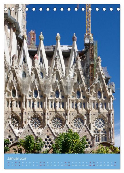 Produktbild: Sagrada Fam&iacute;lia - Gaud&iacute;s unvollendetes Meisterwerk (Tischkalender 2026 DIN A5 hoch), CALVENDO Monatskalender