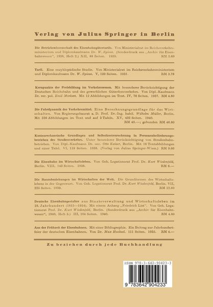 Produktbild: Der Eisenbahng&uuml;tertarif in der Volkswirtschaft