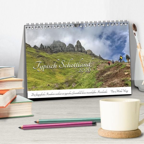 Produktbild: Typisch Schottland (Tischkalender 2026 DIN A5 quer), CALVENDO Monatskalender