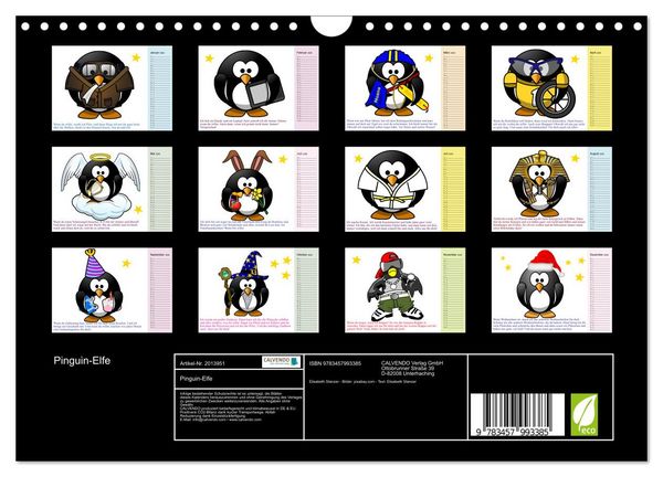 Produktbild: Pinguin-Elfe (Wandkalender 2026 DIN A4 quer), CALVENDO Monatskalender