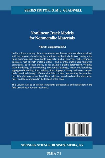 Produktbild: Nonlinear Crack Models for Nonmetallic Materials