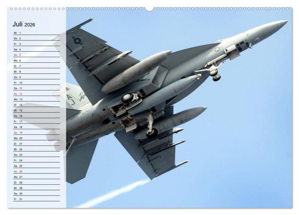 Produktbild: Kriegstechnik. Kampfjet-Impressionen (Wandkalender 2026 DIN A2 quer), CALVENDO Monatskalender