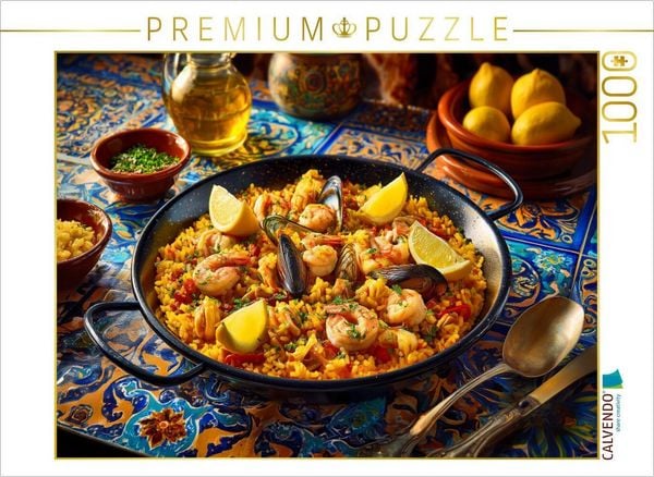 Produktbild: CALVENDO Puzzle Paella, Spaniens buntes Nationalgericht | 1000 Teile Lege-Gr&ouml;&szlig;e 64x48cm Foto-Puzzle f&uuml;r gl&uuml;ckliche Stunden