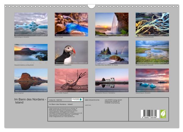 Produktbild: Im Bann des Nordens - Island (Wandkalender 2026 DIN A3 quer), CALVENDO Monatskalender