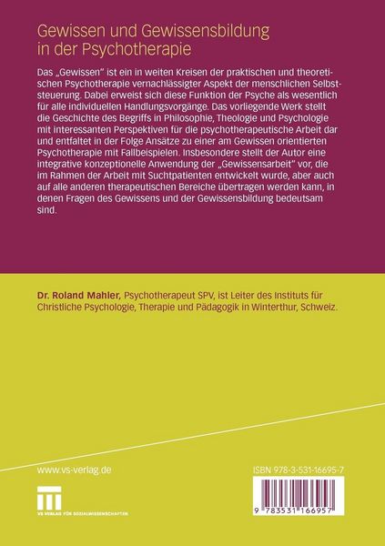 Produktbild: Gewissen und Gewissensbildung in der Psychotherapie