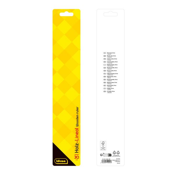Produktbild: Idena Lineal Holz natur 30cm Blister