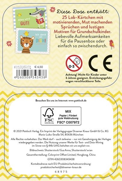 Produktbild: Schulkind! Lob-K&auml;rtchen f&uuml;r die Pausenbox