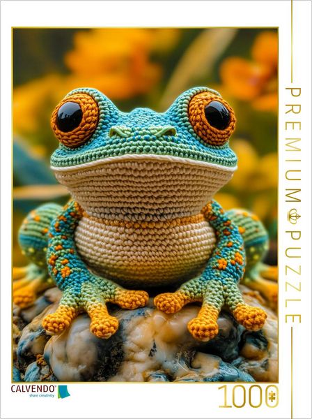 Produktbild: CALVENDO Puzzle Frosch | 1000 Teile Lege-Gr&ouml;&szlig;e 64x48cm Foto-Puzzle f&uuml;r gl&uuml;ckliche Stunden