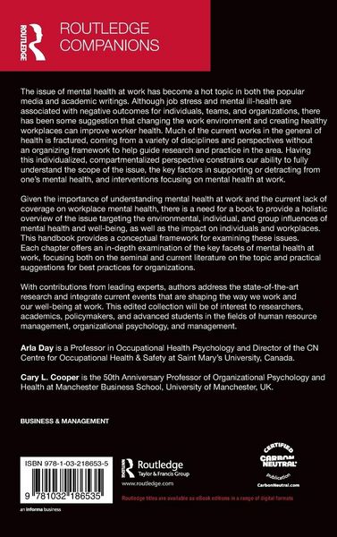 Produktbild: The Routledge Companion to Mental Health at Work