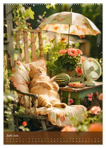 Produktbild: Kuschelkatzen - Fellnasen im Schlummerland (Wandkalender 2026 DIN A2 hoch), CALVENDO Monatskalender