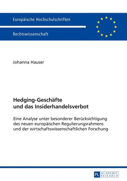 Produktbild: Hedging-Gesch&auml;fte und das Insiderhandelsverbot