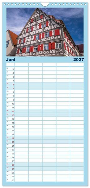 Produktbild: Familienplaner 2027 - Sigmaringen - h&uuml;bsche Kleinstadt an der Donau mit 5 Spalten (Wandkalender, 21 x 45 cm) CALVENDO