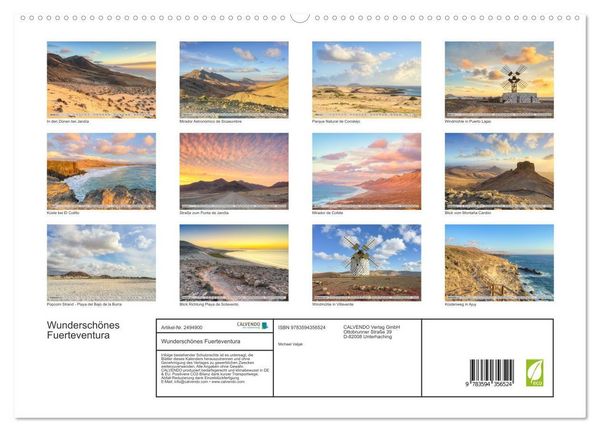 Produktbild: Wundersch&ouml;nes Fuerteventura (hochwertiger Premium Wandkalender 2027 DIN A2 quer), Kunstdruck in Hochglanz