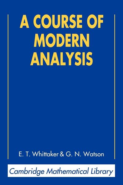 Produktbild: A Course of Modern Analysis