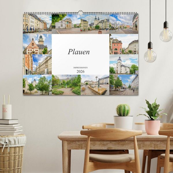 Produktbild: Plauen Impressionen (Wandkalender 2026 DIN A2 quer), CALVENDO Monatskalender