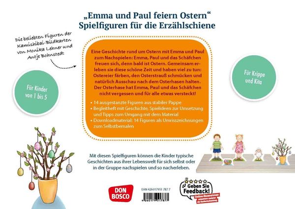 Produktbild: Emma und Paul feiern Ostern. Erz&auml;hlschienen-Figurenset