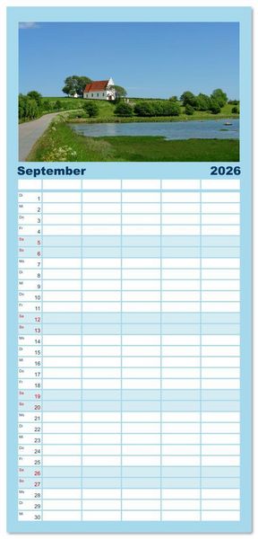 Produktbild: Familienplaner 2026 - Sams&ouml; die d&auml;nische Trauminsel im Kattegat mit 5 Spalten (Wandkalender, 21 x 45 cm) CALVENDO