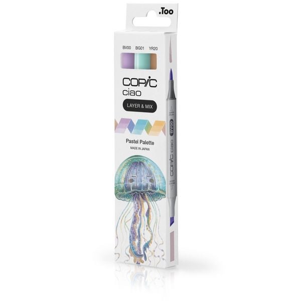 Produktbild: Copic Marker Set Ciao LAYER&MIX Pastell Palette 3 St&uuml;ck Faltschachtel