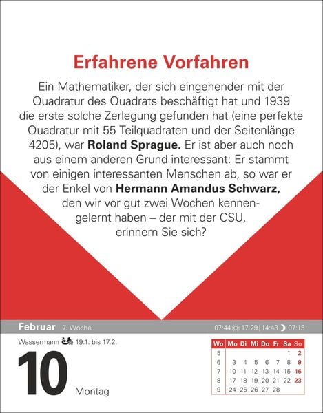 Produktbild: Der Mathematik-Kalender Tagesabrei&szlig;kalender 2025 - Nachts teile ich heimlich durch Null