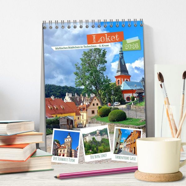 Produktbild: Loket - Idyllisches St&auml;dtchen in Tschechien (Tischkalender 2026 DIN A5 hoch), CALVENDO Monatskalender